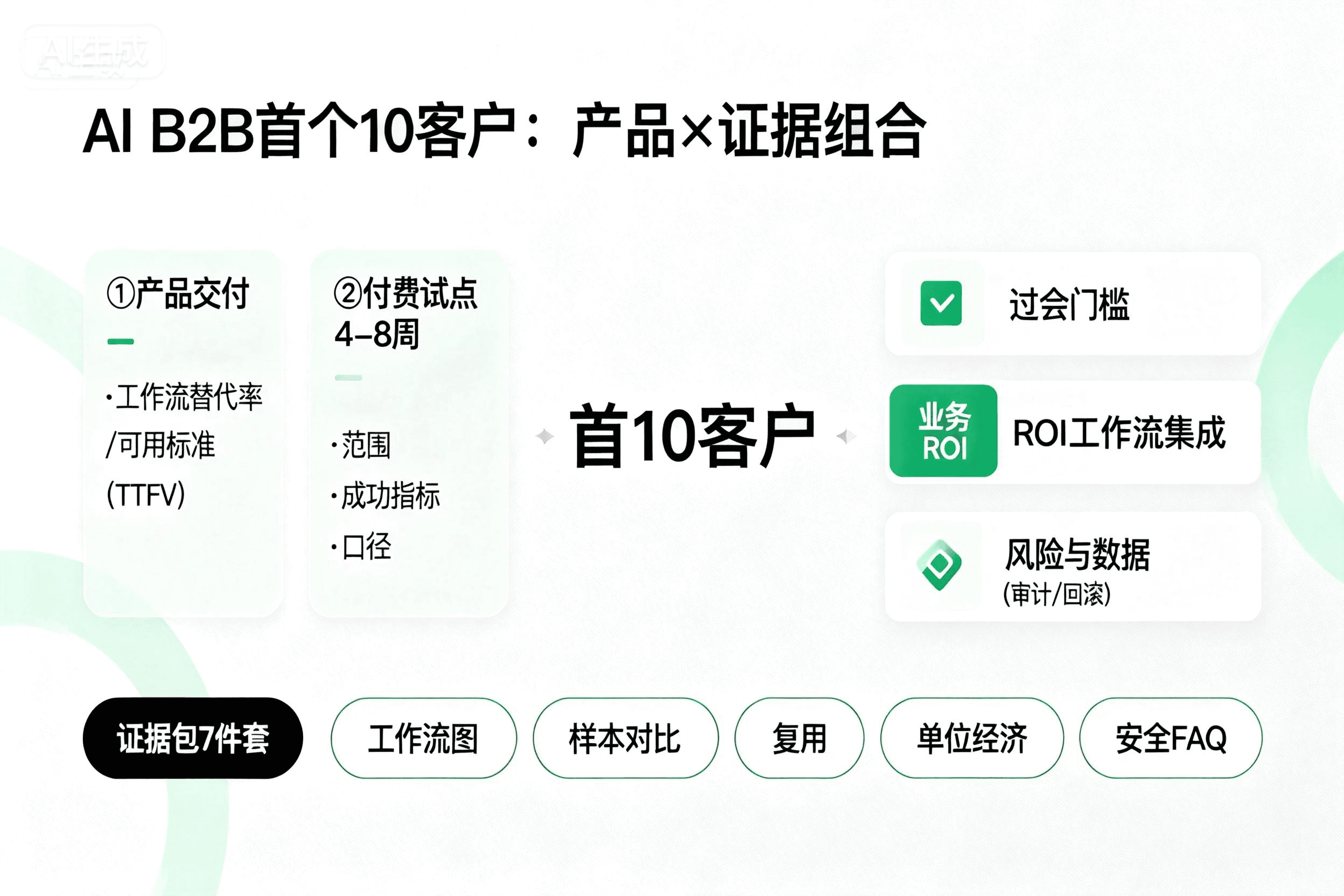 AI B2B首个10个客户怎么来:不是销售技巧,是产品与证据组合