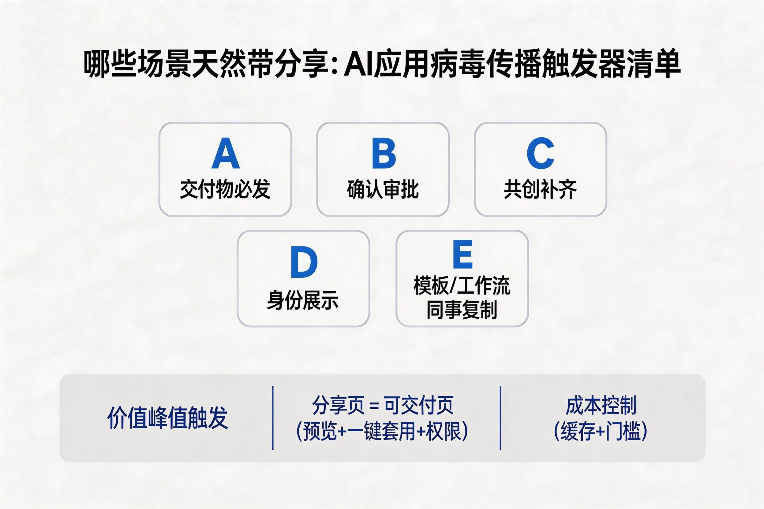 哪些场景天然带分享:AI应用的病毒传播触发器清单