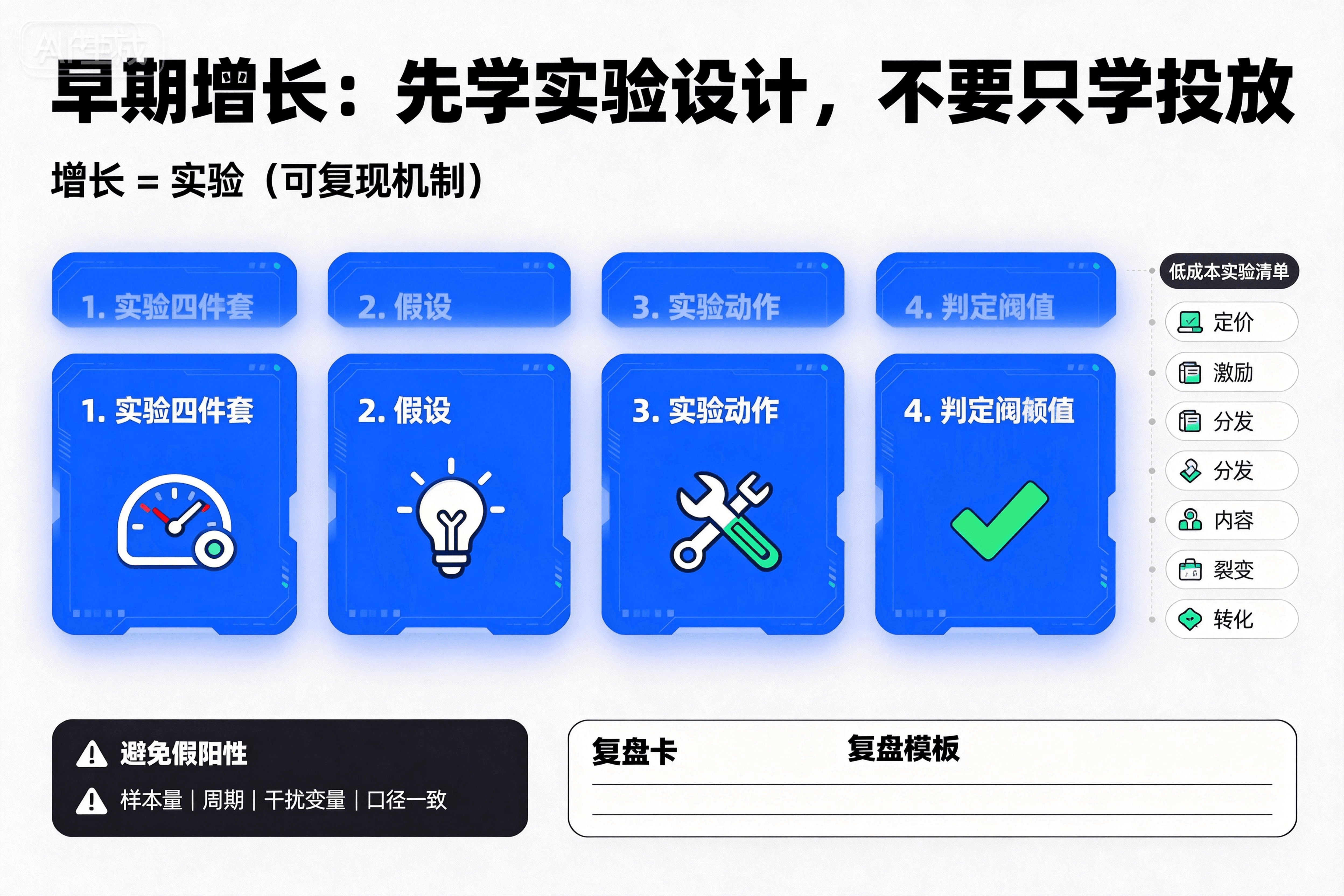 增长实验:早期公司最该学的不是投放,而是“实验设计”